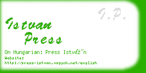 istvan press business card